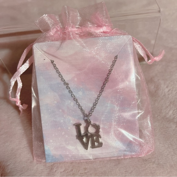 Hello Kitty “Love” Silver Stainless Steel Necklace - Picture 6 of 6